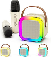 Portable Bluetooth Speaker with Dual Wireless Microphones