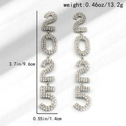 Women's Tassel Full Diamond Rhinestone 2025 Long Earrings