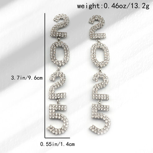 Women's Tassel Full Diamond Rhinestone 2025 Long Earrings