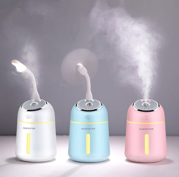 Mini 4-in-1 USB Ultrasonic Humidifier